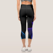 Blaue Drehung Capri Leggings (Rückseite)