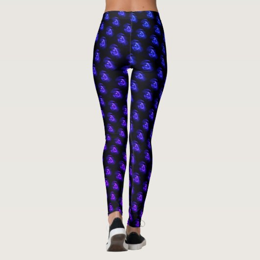 Blaue Drehung Leggings (Rückseite)