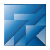 Blaue Dreiecke Fliese (Vorderseite)