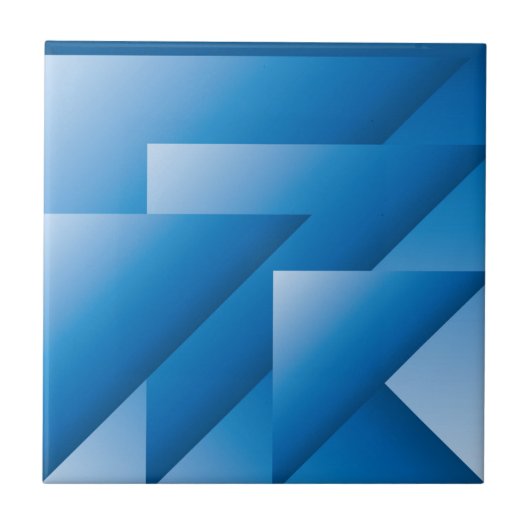 Blaue Dreiecke Fliese (Vorderseite)