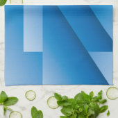 Blaue Dreiecke Geschirrtuch (Gefaltet)