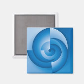Blaue Dreiecke Magnet (Vorderseite/Rückseite)