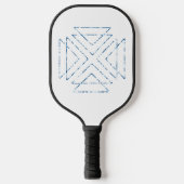 Blaue Dreiecke Moderne Geometrie Pickleball Schläger (Vorderseite)