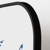 Blaue Dreiecke Moderne Geometrie Pickleball Schläger (Linke Seite)