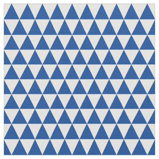 Blaue Dreiecke Muster Stoff (Nahaufnahme)