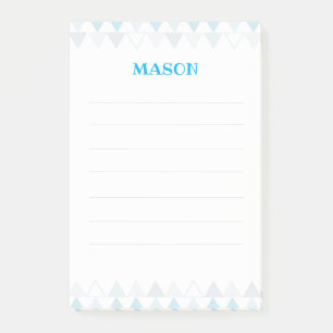 Blaue Dreiecke Post it Notes Post-it Klebezettel