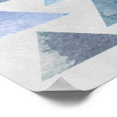 Blaue Dreiecke Poster (Ecke)