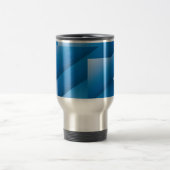 Blaue Dreiecke Reisebecher (Mittel)