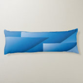 Blaue Dreiecke Seitenschläferkissen (Rückseite)