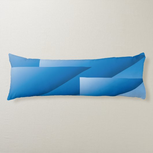 Blaue Dreiecke Seitenschläferkissen (Vorderseite)