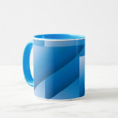 Blaue Dreiecke Tasse (Vorderseite Links)