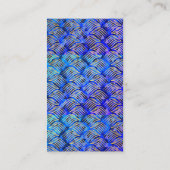 Blaue Dreiecke und Golden Weave Visitenkarte (Rückseite)