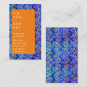 Blaue Dreiecke und Golden Weave Visitenkarte (Vorne/Hinten)