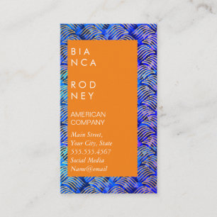 Blaue Dreiecke und Golden Weave Visitenkarte