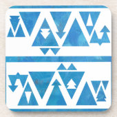 Blaue Dreiecke und Pfeile Untersetzer (Vorderseite)