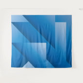 Blaue Dreiecke Wandteppich (Vorderseite (Horizontal))