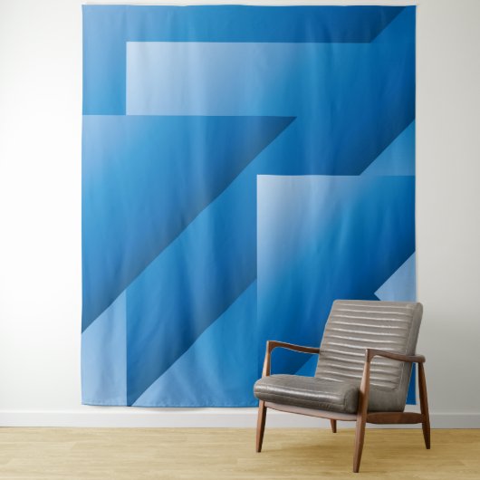 Blaue Dreiecke Wandteppich (Beispiel)