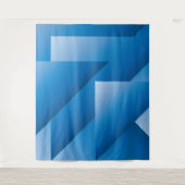 Blaue Dreiecke Wandteppich (Vorderseite)