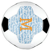 Blaue Dreiecks-Muster-Fußball – Monogramm Fußball (Gedreht)