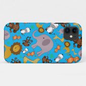 Blaue Dschungelsafari Case-Mate iPhone Hülle (Rückseite (Horizontal))