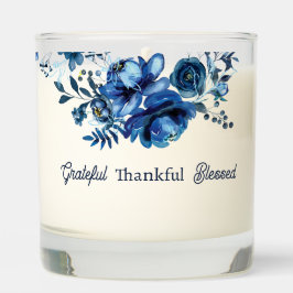 Blaue duftende Dankbarkeits-Blumenkerze