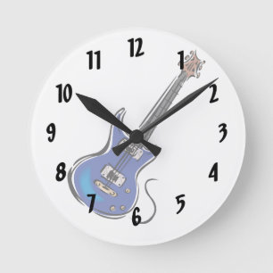 blaue E-Gitarrenmusik graphic.png Runde Wanduhr
