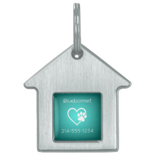 Blaue Eat Play Love Personalisierte Hundename-ID-A Tiermarke