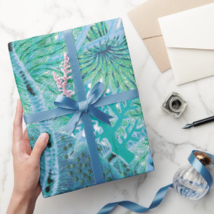 Blaue Echinodermen des Great Barrier Reef Vintag Geschenkpapier