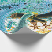 Blaue Echinodermen des Great Barrier Reef | Vintag Geschenkpapier (Ecke)