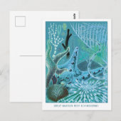 Blaue Echinodermen des Great Barrier Reef | Vintag Postkarte (Vorne/Hinten)