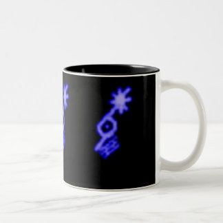 Blaue Echo-Unterzeichnungs-NeonTasse Zweifarbige Tasse