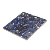 Blaue Ecke Mosaik digitale Kunst Fliese (Seite)