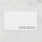 Blaue Eckmusik-Komponist-Visitenkarte Visitenkarte (Rückseite)