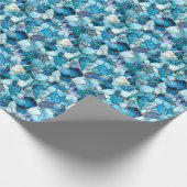 Blaue Edelsteine Geschenkpapier (Ecke)