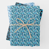 Blaue Edelsteine Geschenkpapier Set (Beispiel)