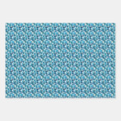 Blaue Edelsteine Geschenkpapier Set (Vorderseite)