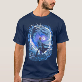 Blaue Eeragon-Kunst T-Shirt