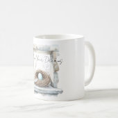Blaue Ei-Vogelnestfeder Kaffeetasse (VorderseiteRechts)