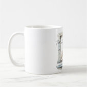 Blaue Ei-Vogelnestfeder Kaffeetasse (Links)