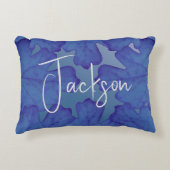 Blaue Eiche Leaf Personalisiert Dekokissen (Vorderseite)