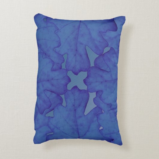 Blaue Eiche Leaf Personalisiert Dekokissen (Rückseite(Vertikal))