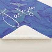 Blaue Eiche Leaf Personalisiert Sherpadecke (3/4)