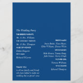 Blaue Eiche, rustikale und minimalistische Hochzei Programm (Rückseite)