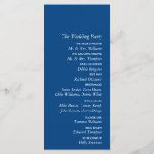 Blaue Eiche, rustikale und minimalistische Hochzei Programm (Rückseite)