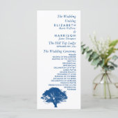 Blaue Eiche, rustikale und minimalistische Hochzei Programm (Stehend Vorderseite)