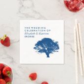 Blaue Eiche, rustikale und minimalistische Hochzei Serviette (Beispiel)