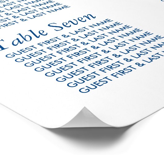 Blaue Eiche, rustikale und minimalistische Sitzkar Poster (Ecke)