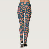 Blaue Eichel Muster Leggings (Rückseite)