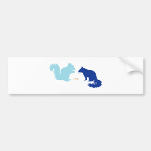 Blaue Eichhörnchen Autoaufkleber