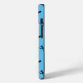 Blaue Eichhörnchen Tennisspielermuster Case-Mate iPhone Hülle (Rückseite / Links)